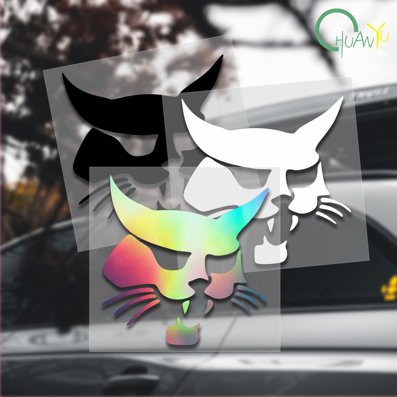 Motorcycle Gear Outlet - Stiker mobil siluet kepala Bobcat, dekorasi