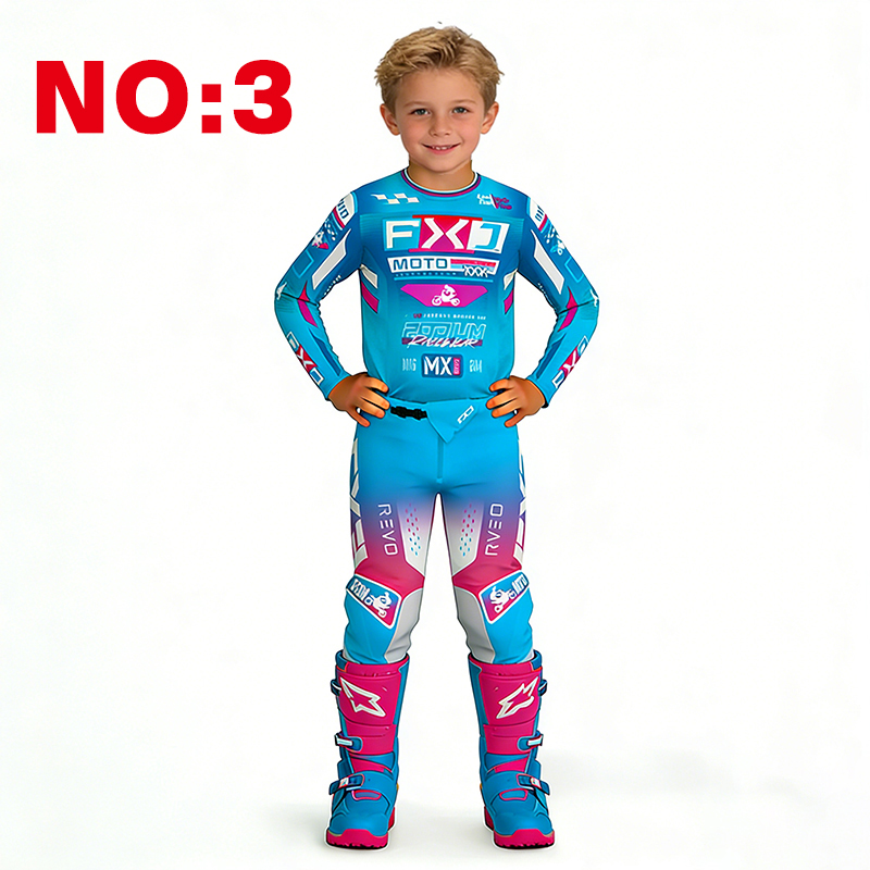 Setelan motocross anak, jersey - Motorcycle Gear Youth ulasan dan harga